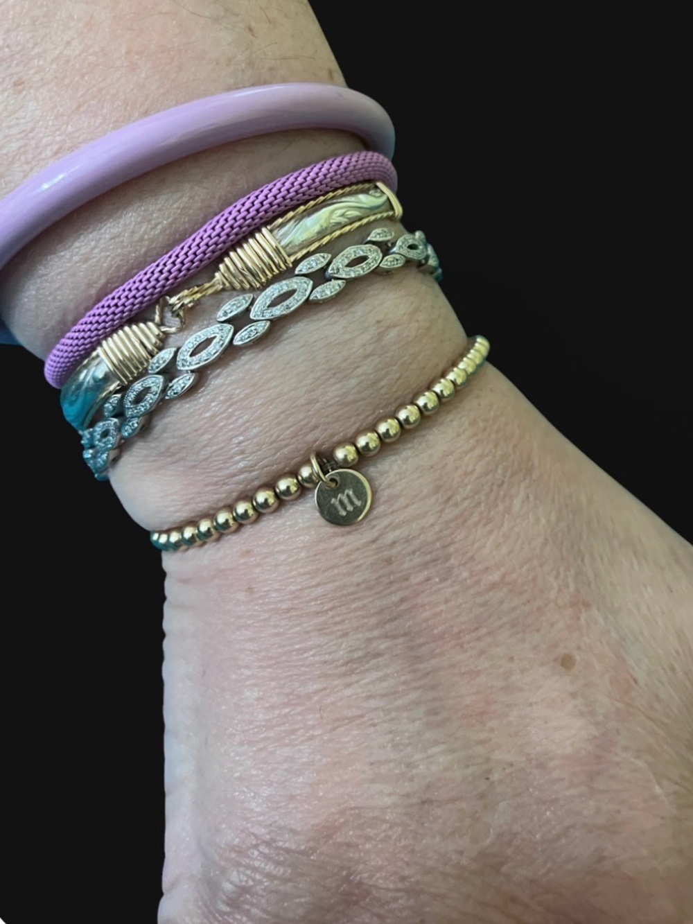 Cuffed by Nano Old English Initial Juno
Bracelet (4mm) - Picture 2 of 4